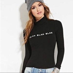 FOREVER 21 - Blah Blah Blah Turtleneck Sweater